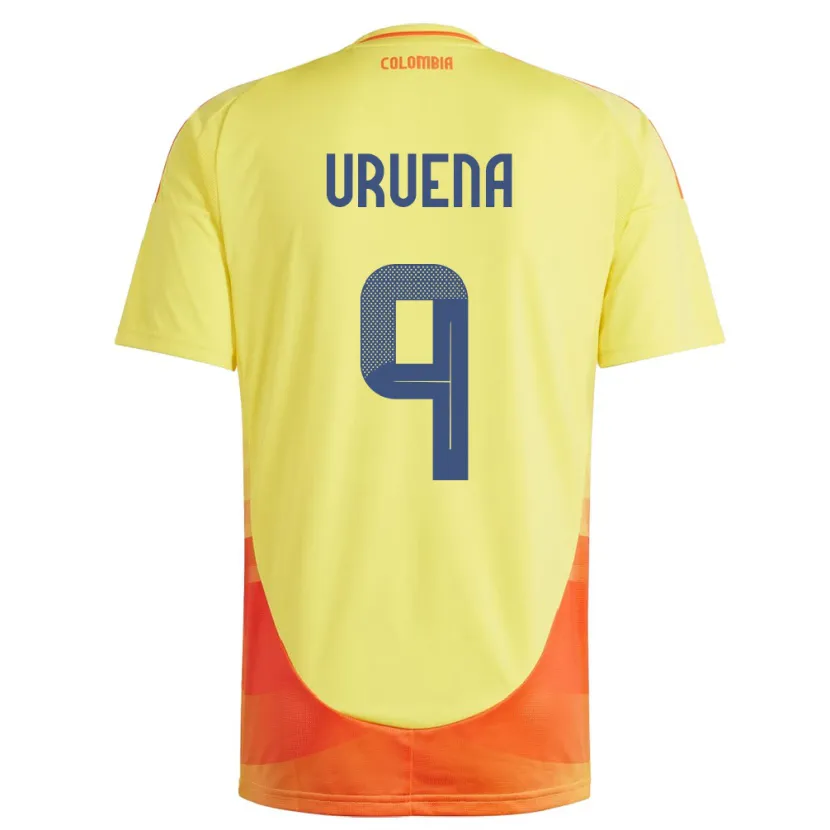 Danxen Women Colombia Gabriela Urueña #9 Yellow Home Jersey 24-26 T-Shirt