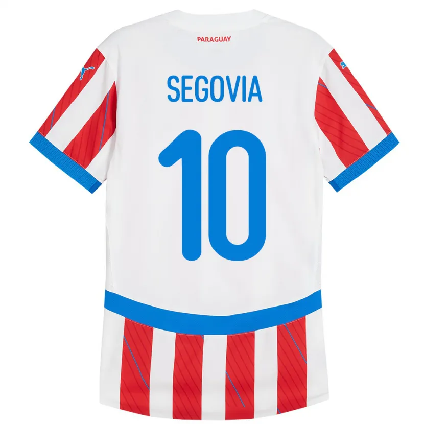 Danxen Women Paraguay Matías Segovia #10 White Red Home Jersey 24-26 T-Shirt