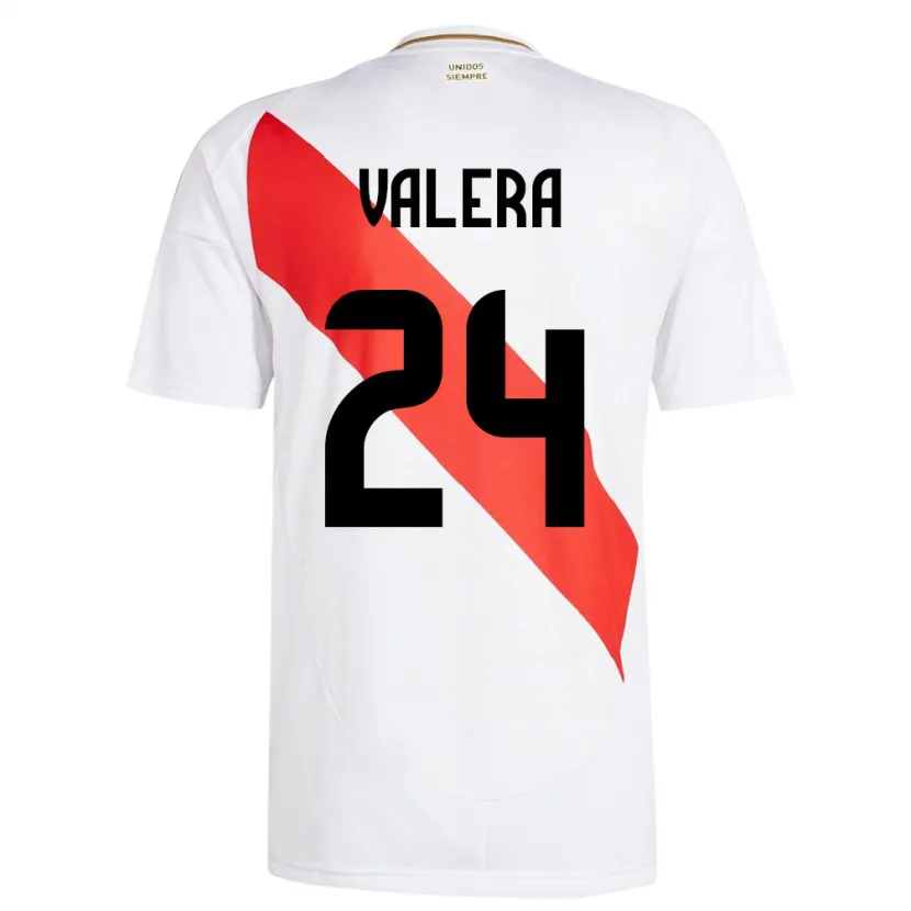 Danxen Women Peru Álex Valera #24 White Home Jersey 24-26 T-Shirt