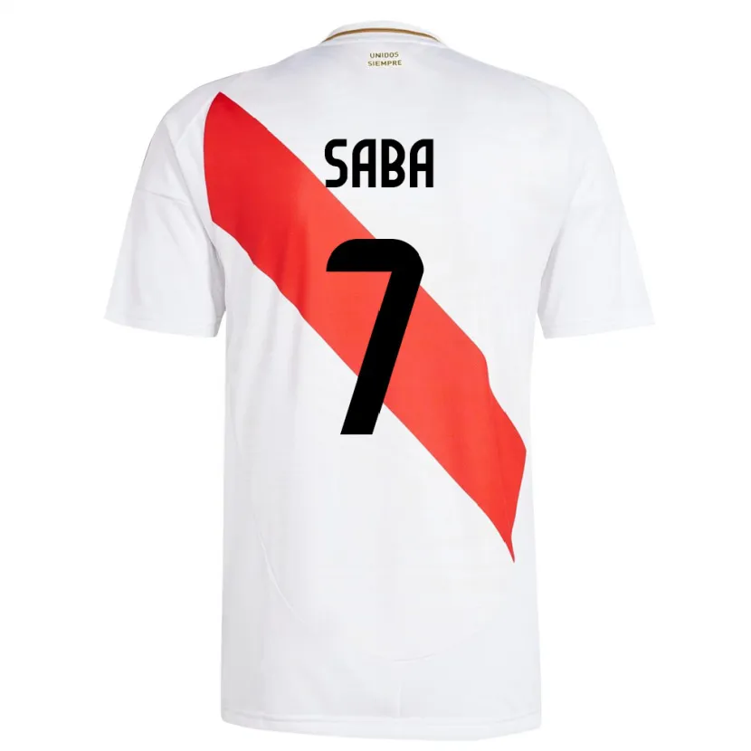 Danxen Women Peru Emilio Saba #7 White Home Jersey 24-26 T-Shirt