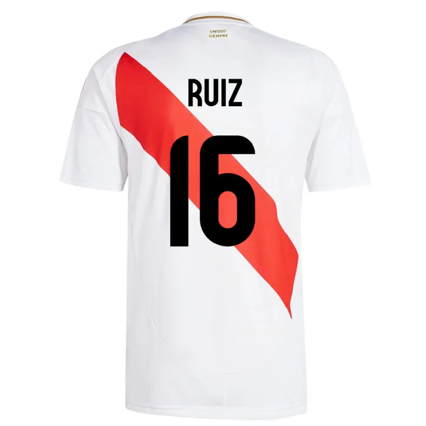 Danxen Women Peru Birka Ruiz #16 White Home Jersey 24-26 T-Shirt