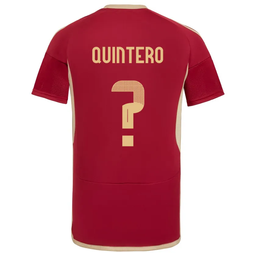 Danxen Women Venezuela Teo Quintero #0 Burgundy Home Jersey 24-26 T-Shirt