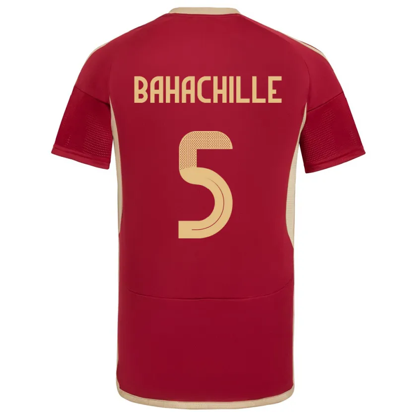 Danxen Women Venezuela Abraham Bahachille #5 Burgundy Home Jersey 24-26 T-Shirt