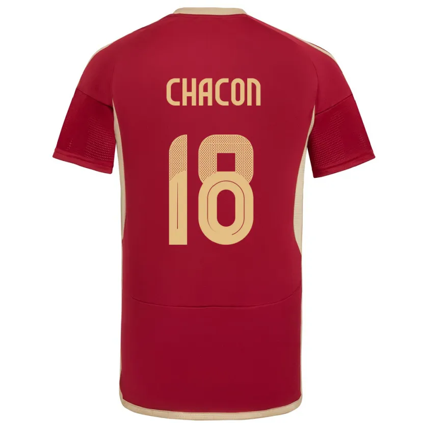 Danxen Women Venezuela Yerson Chacón #18 Burgundy Home Jersey 24-26 T-Shirt