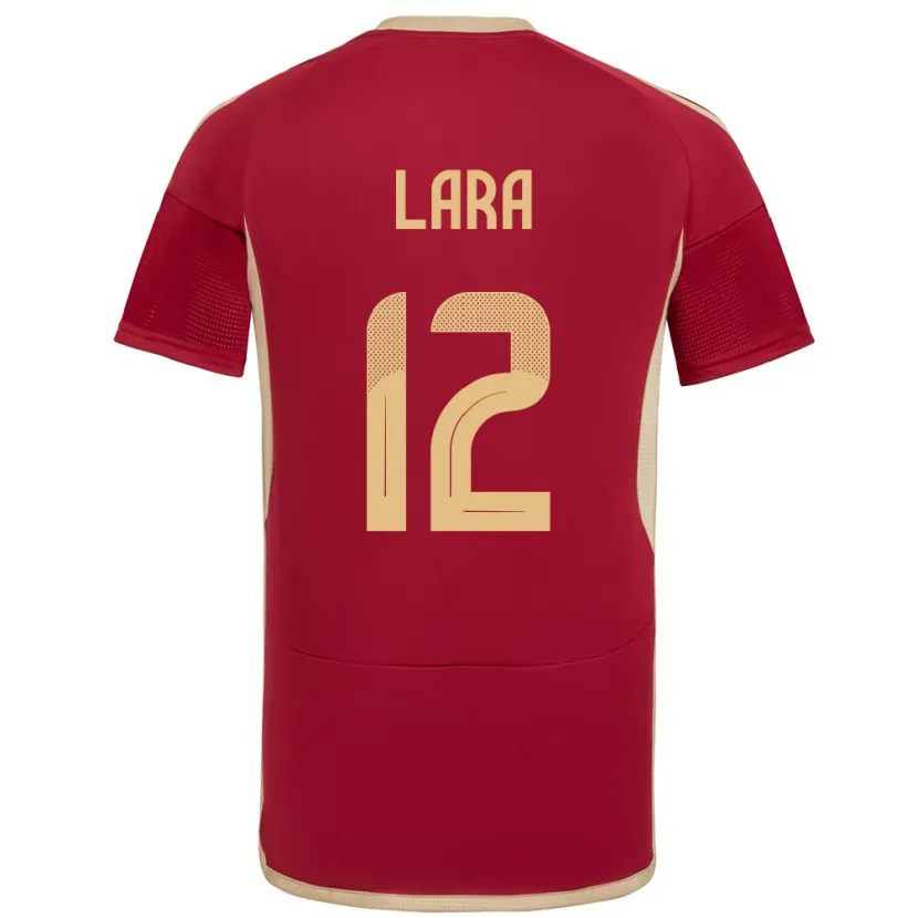 Danxen Women Venezuela Jesús Lara #12 Burgundy Home Jersey 24-26 T-Shirt