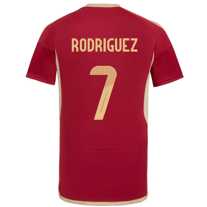 Danxen Women Venezuela Daniuska Rodriguez #7 Burgundy Home Jersey 24-26 T-Shirt