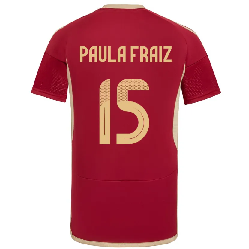 Danxen Women Venezuela Ana Paula Fraiz #15 Burgundy Home Jersey 24-26 T-Shirt