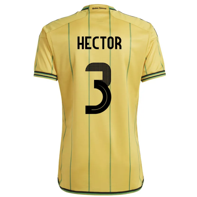 Danxen Women Jamaica Michael Hector #3 Yellow Home Jersey 24-26 T-Shirt