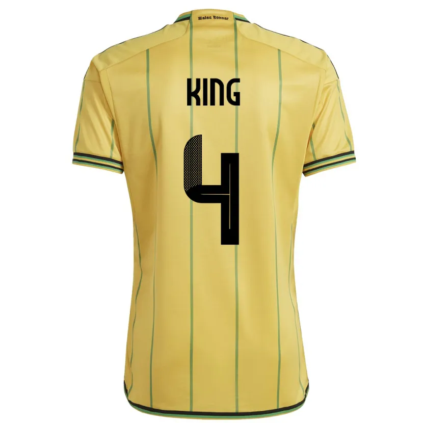 Danxen Women Jamaica Richard King #4 Yellow Home Jersey 24-26 T-Shirt