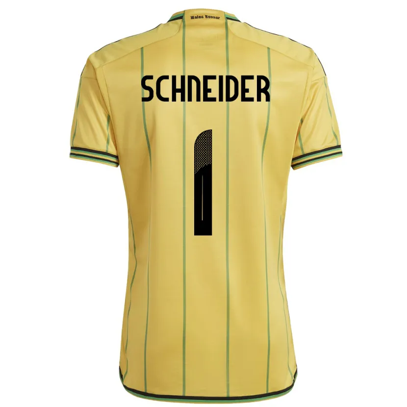 Danxen Women Jamaica Sydney Schneider #1 Yellow Home Jersey 24-26 T-Shirt