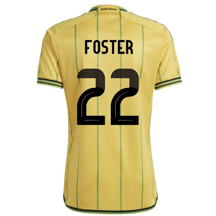 Danxen Women Jamaica Shanise Foster #22 Yellow Home Jersey 24-26 T-Shirt