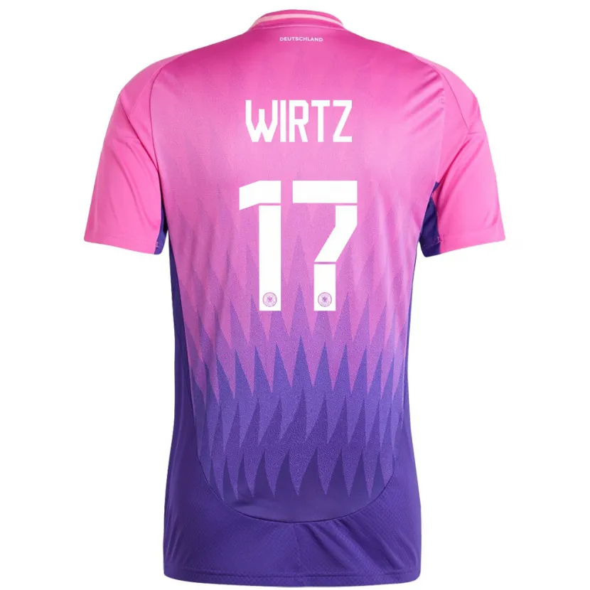 Danxen Women Germany Florian Wirtz #17 Pink Purple Away Jersey 24-26 T-Shirt