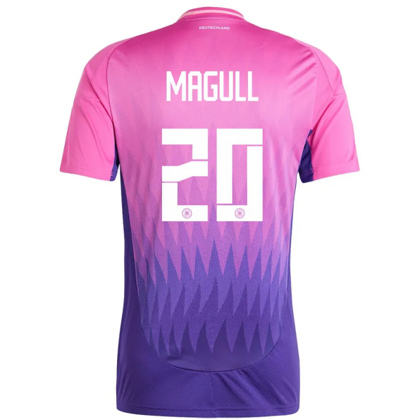 Danxen Women Germany Lina Magull #20 Pink Purple Away Jersey 24-26 T-Shirt