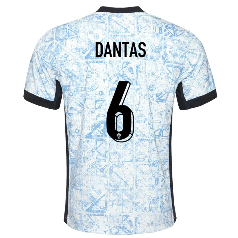 Danxen Women Portugal Tiago Dantas #6 Cream Blue Away Jersey 24-26 T-Shirt