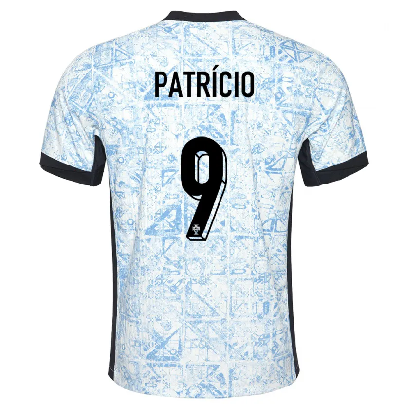 Danxen Women Portugal Nuno Patricio #9 Cream Blue Away Jersey 24-26 T-Shirt