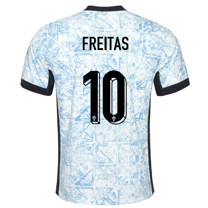 Danxen Women Portugal Tiago Freitas #10 Cream Blue Away Jersey 24-26 T-Shirt