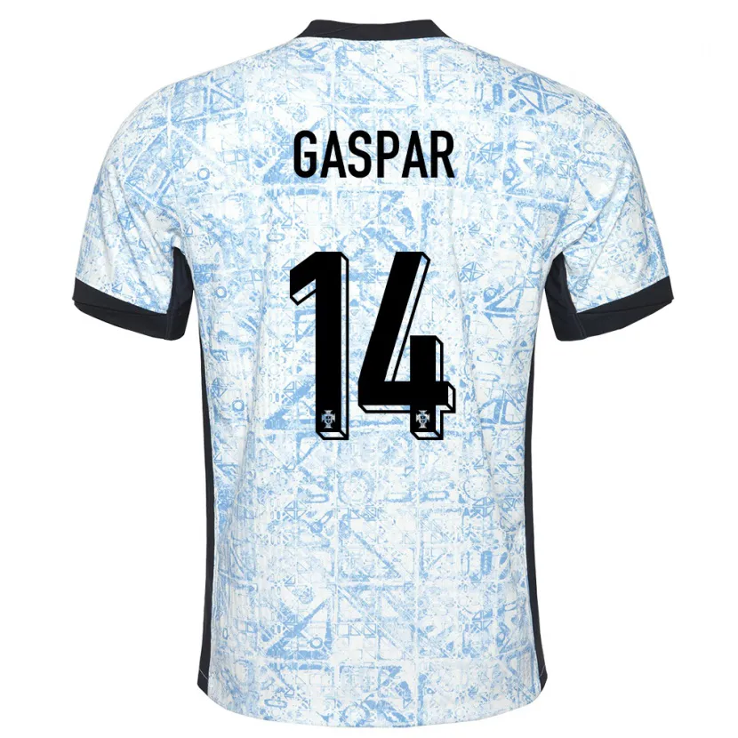 Danxen Women Portugal Guilherme Gaspar #14 Cream Blue Away Jersey 24-26 T-Shirt