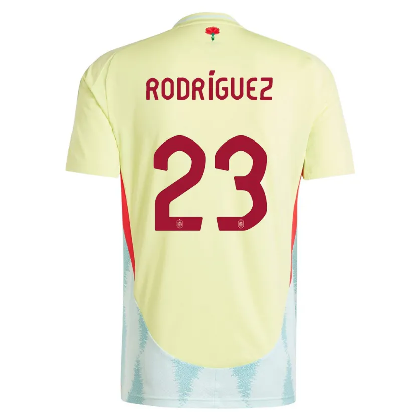 Danxen Women Spain Misa Rodriguez #23 Yellow Away Jersey 24-26 T-Shirt