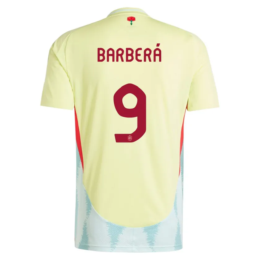 Danxen Women Spain Victor Barbera #9 Yellow Away Jersey 24-26 T-Shirt