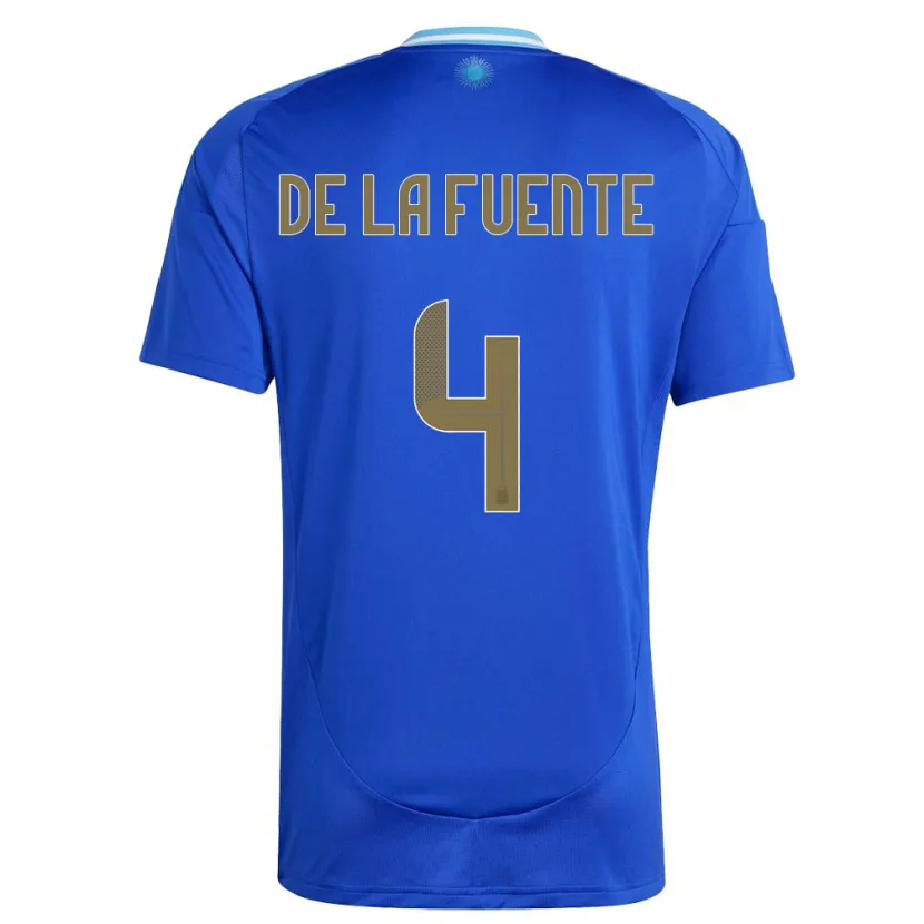 Danxen Women Argentina Hernan De La Fuente #4 Blue Away Jersey 24-26 T-Shirt