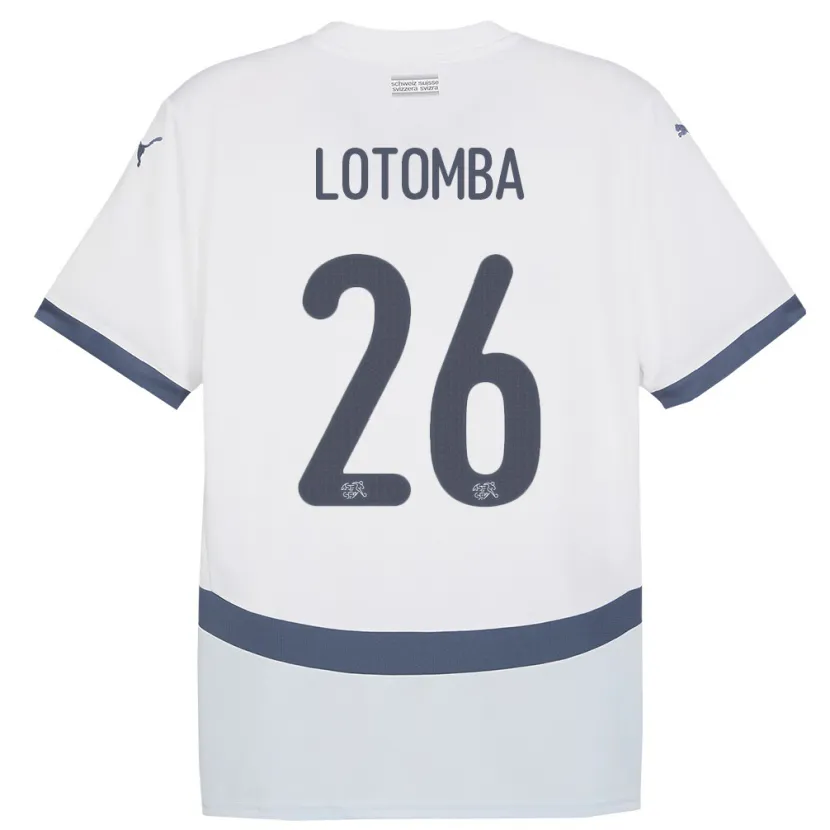 Danxen Women Switzerland Jordan Lotomba #26 White Away Jersey 24-26 T-Shirt