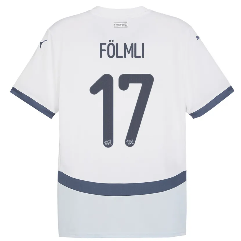 Danxen Women Switzerland Svenja Folmli #17 White Away Jersey 24-26 T-Shirt