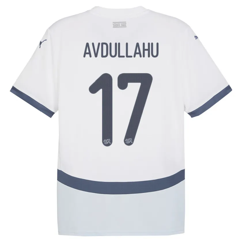 Danxen Women Switzerland Leon Avdullahu #17 White Away Jersey 24-26 T-Shirt