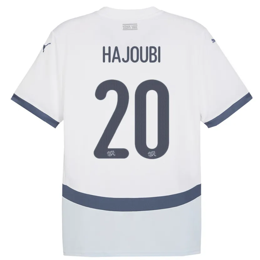 Danxen Women Switzerland Amin Hajoubi #20 White Away Jersey 24-26 T-Shirt
