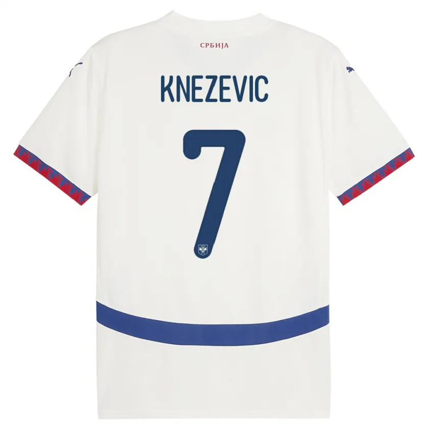 Danxen Women Serbia Nikola Knezevic #7 White Away Jersey 24-26 T-Shirt