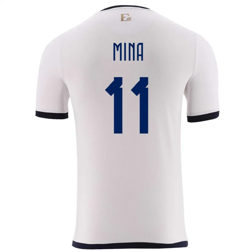 Danxen Women Ecuador Ariel Mina #11 White Away Jersey 24-26 T-Shirt