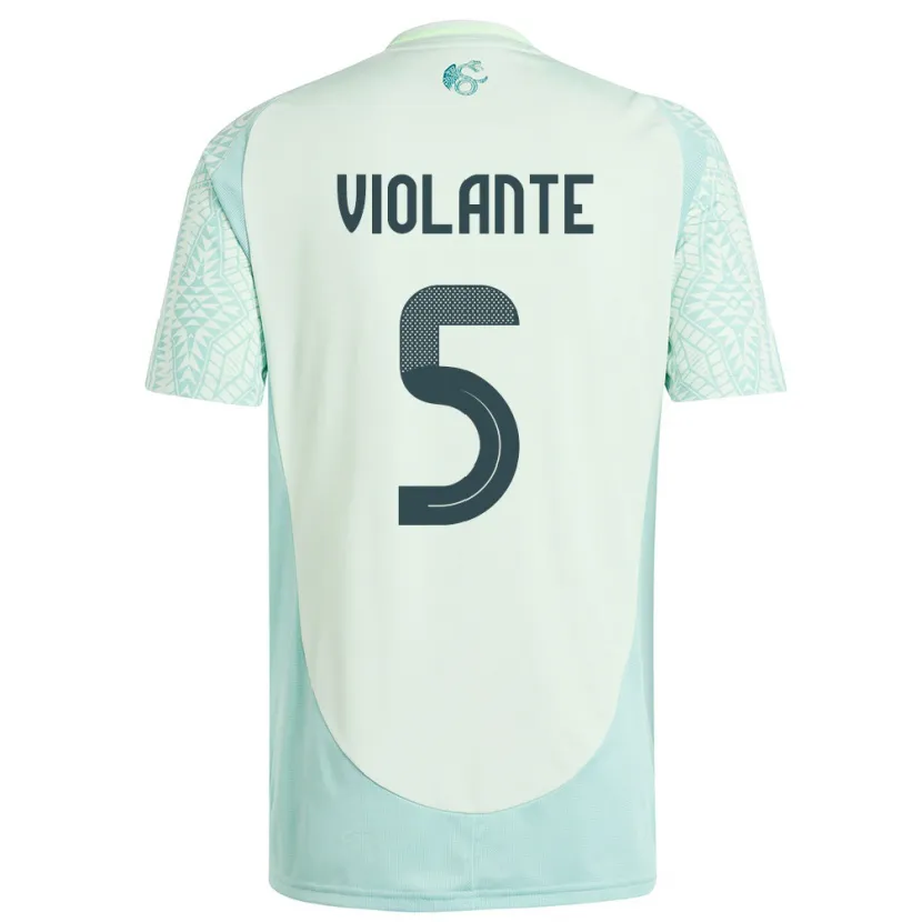 Danxen Women Mexico Isaias Violante #5 Linen Green Away Jersey 24-26 T-Shirt