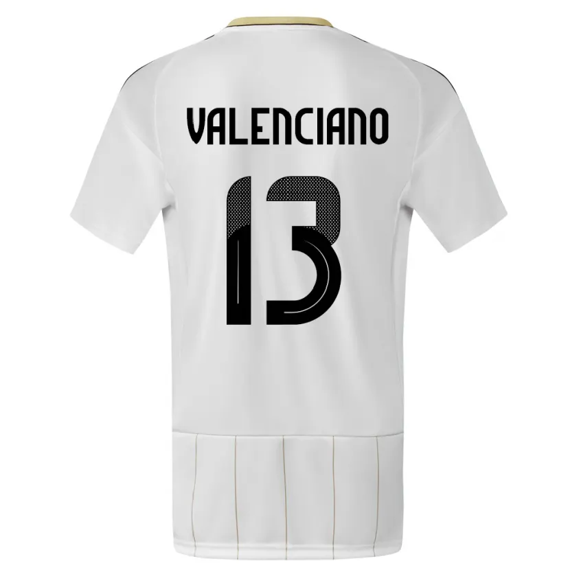 Danxen Women Costa Rica Emilie Valenciano #13 White Away Jersey 24-26 T-Shirt