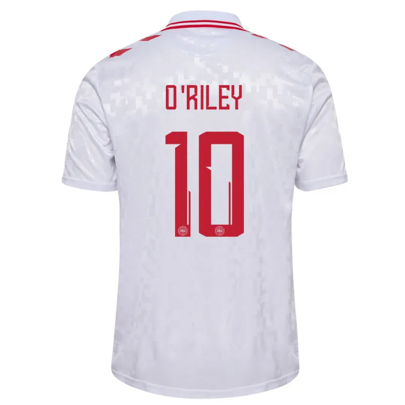 Danxen Women Denmark Matt O'riley #10 White Away Jersey 24-26 T-Shirt