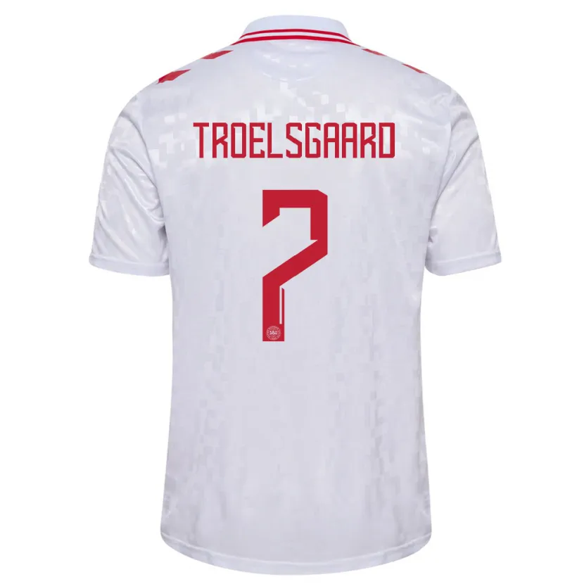 Danxen Women Denmark Sanne Troelsgaard #7 White Away Jersey 24-26 T-Shirt