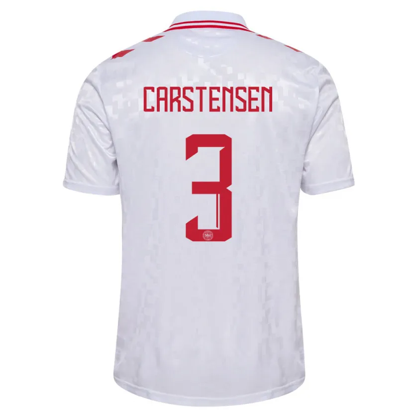 Danxen Women Denmark Rasmus Carstensen #3 White Away Jersey 24-26 T-Shirt