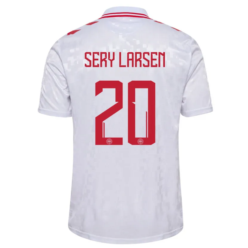 Danxen Women Denmark Japhet Sery Larsen #20 White Away Jersey 24-26 T-Shirt