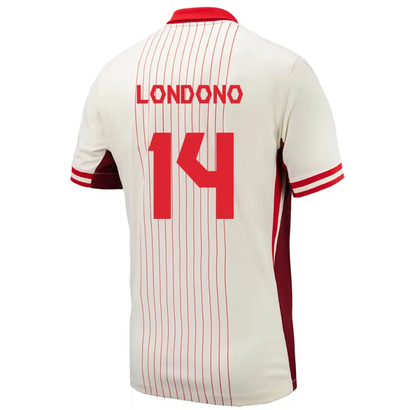 Danxen Women Canada Tyler Londono #14 White Away Jersey 24-26 T-Shirt