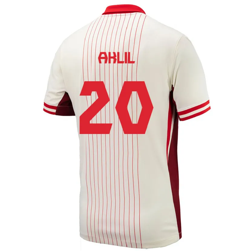 Danxen Women Canada Lino Aklil #20 White Away Jersey 24-26 T-Shirt