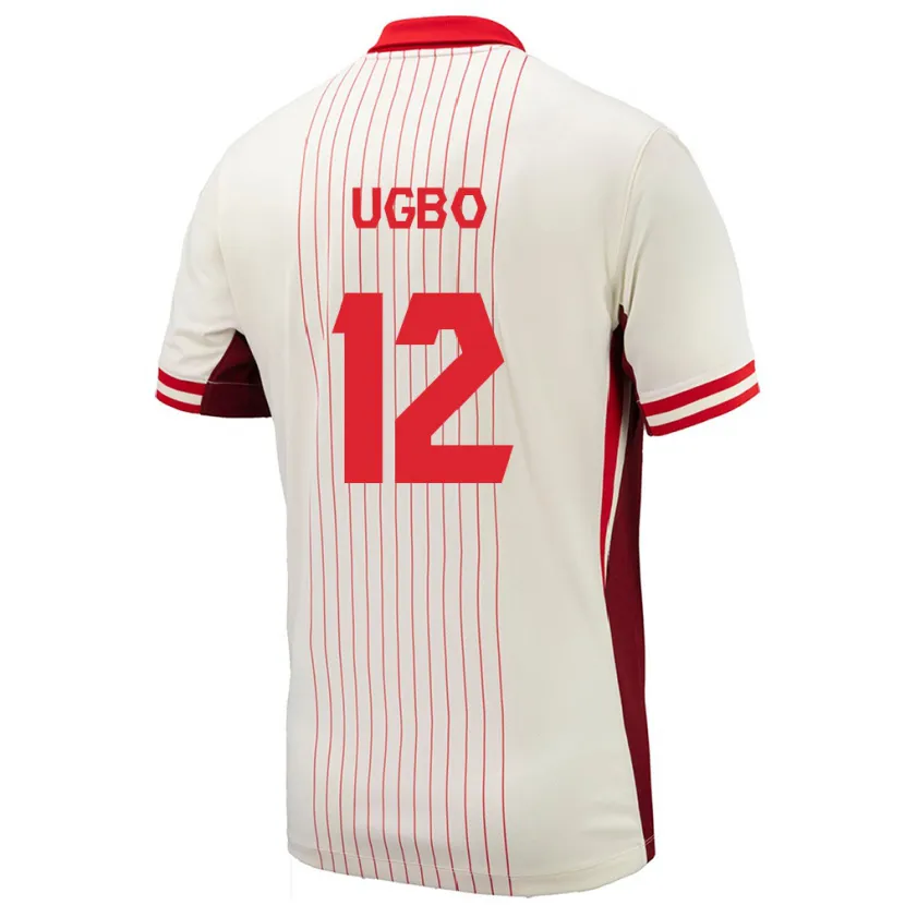 Danxen Women Canada Iké Ugbo #12 White Away Jersey 24-26 T-Shirt