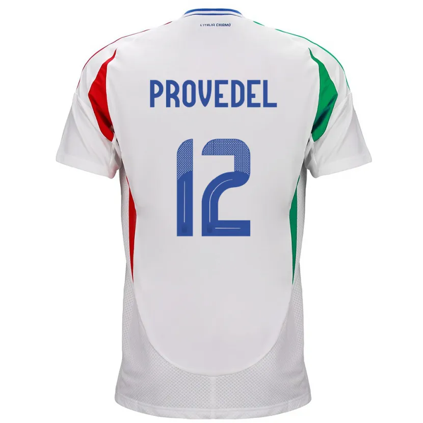 Danxen Women Italy Ivan Provedel #12 White Away Jersey 24-26 T-Shirt