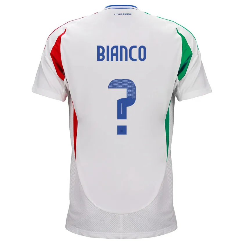 Danxen Women Italy Alessandro Bianco #0 White Away Jersey 24-26 T-Shirt