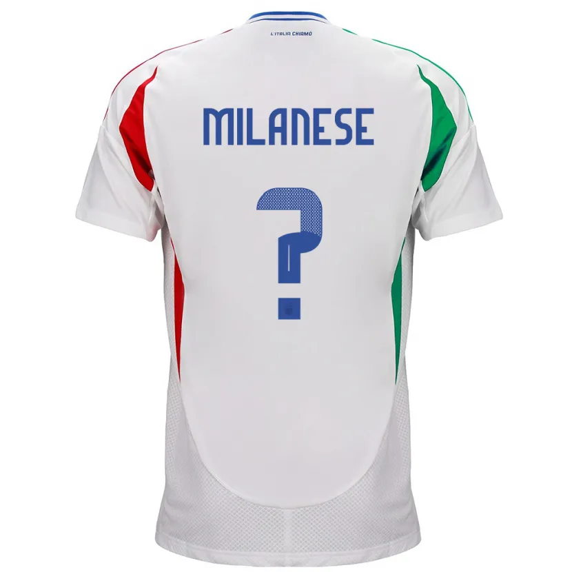 Danxen Women Italy Tommaso Milanese #0 White Away Jersey 24-26 T-Shirt