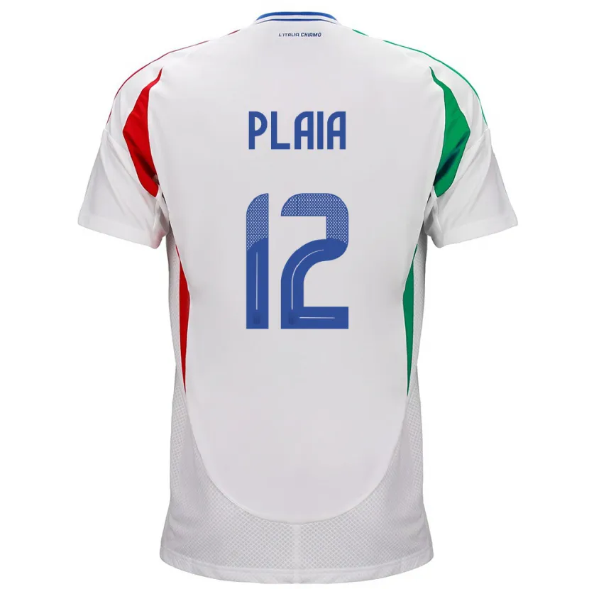 Danxen Women Italy Francesco Plaia #12 White Away Jersey 24-26 T-Shirt