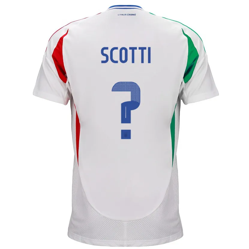 Danxen Women Italy Filippo Scotti #0 White Away Jersey 24-26 T-Shirt