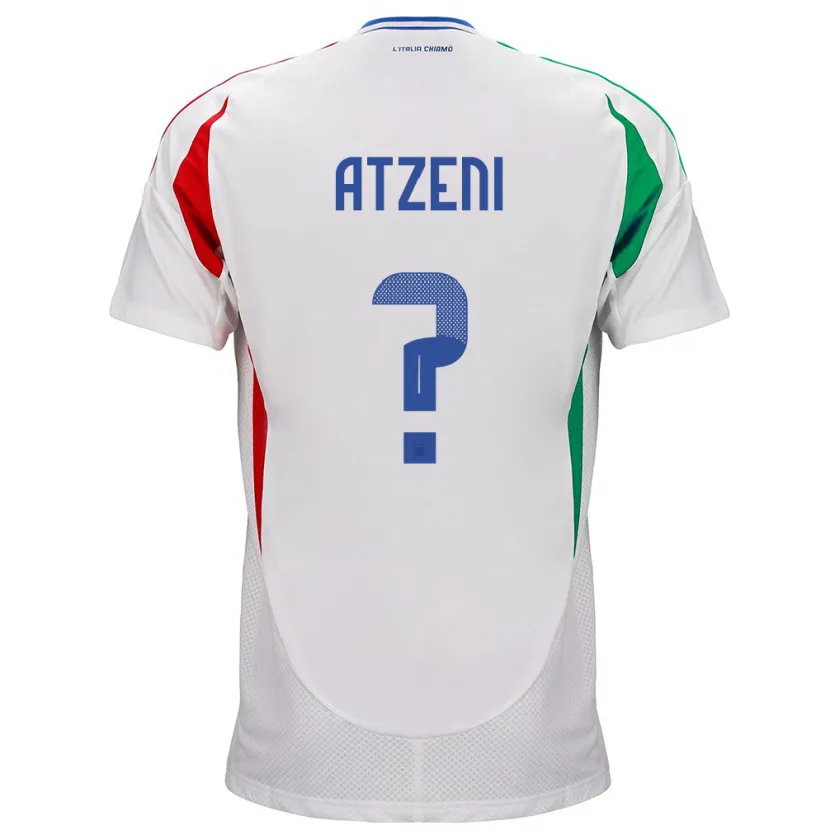 Danxen Women Italy Davide Atzeni #0 White Away Jersey 24-26 T-Shirt