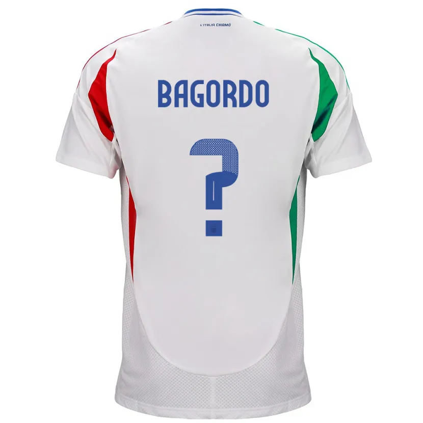 Danxen Women Italy Cristian Bagordo #0 White Away Jersey 24-26 T-Shirt