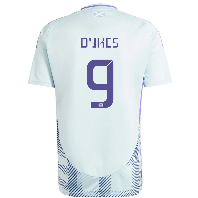 Danxen Women Scotland Lyndon Dykes #9 Light Mint Blue Away Jersey 24-26 T-Shirt