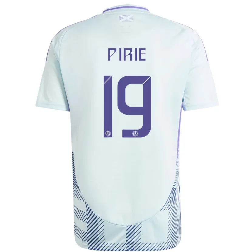 Danxen Women Scotland Lewis Pirie #19 Light Mint Blue Away Jersey 24-26 T-Shirt