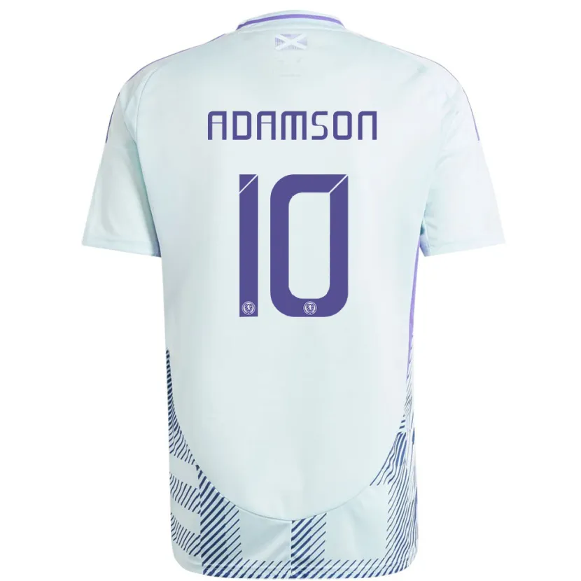 Danxen Women Scotland Calum Adamson #10 Light Mint Blue Away Jersey 24-26 T-Shirt