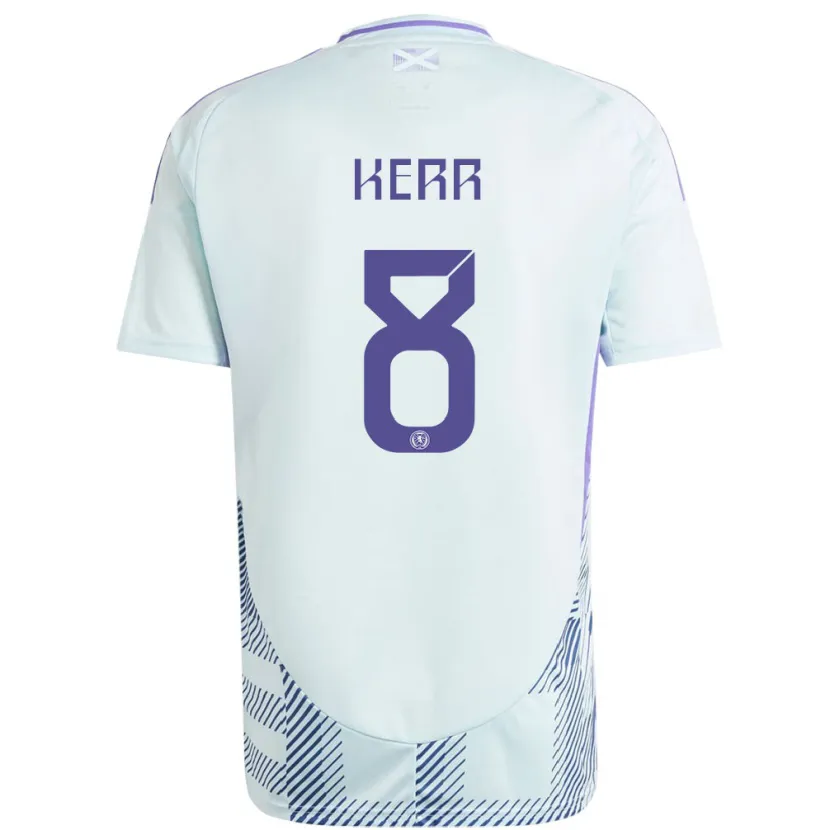Danxen Women Scotland Samantha Kerr #8 Light Mint Blue Away Jersey 24-26 T-Shirt